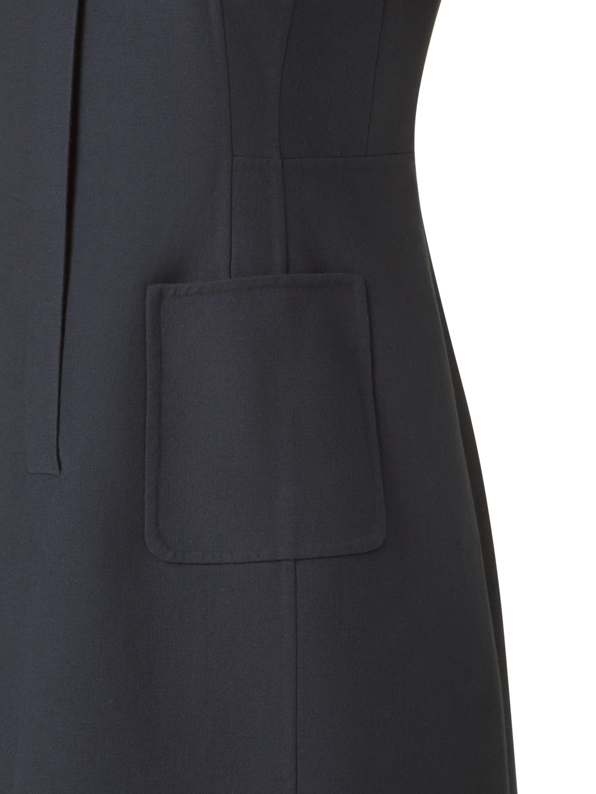 Designer Fitted Polo Dress in Cotton Silk Double-Face - black - neutral