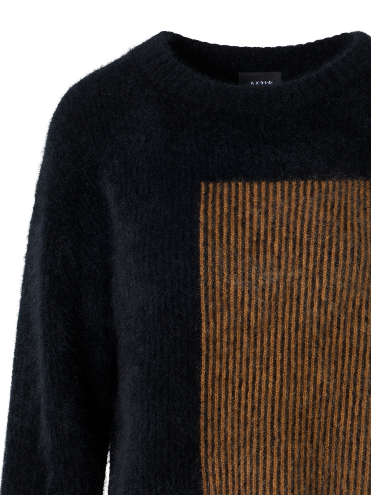 Designer Cloud Cashmere Sweater in Oro Lienzo Jacquard - black - brown - multicolor