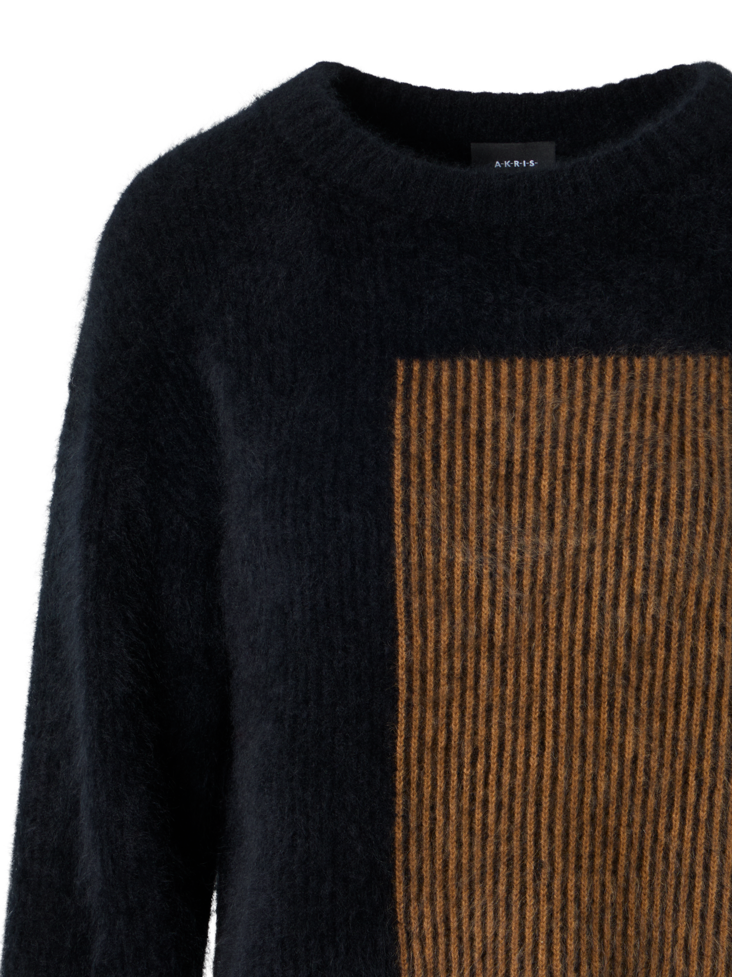 Designer Cloud Cashmere Sweater in Oro Lienzo Jacquard - black - brown - multicolor