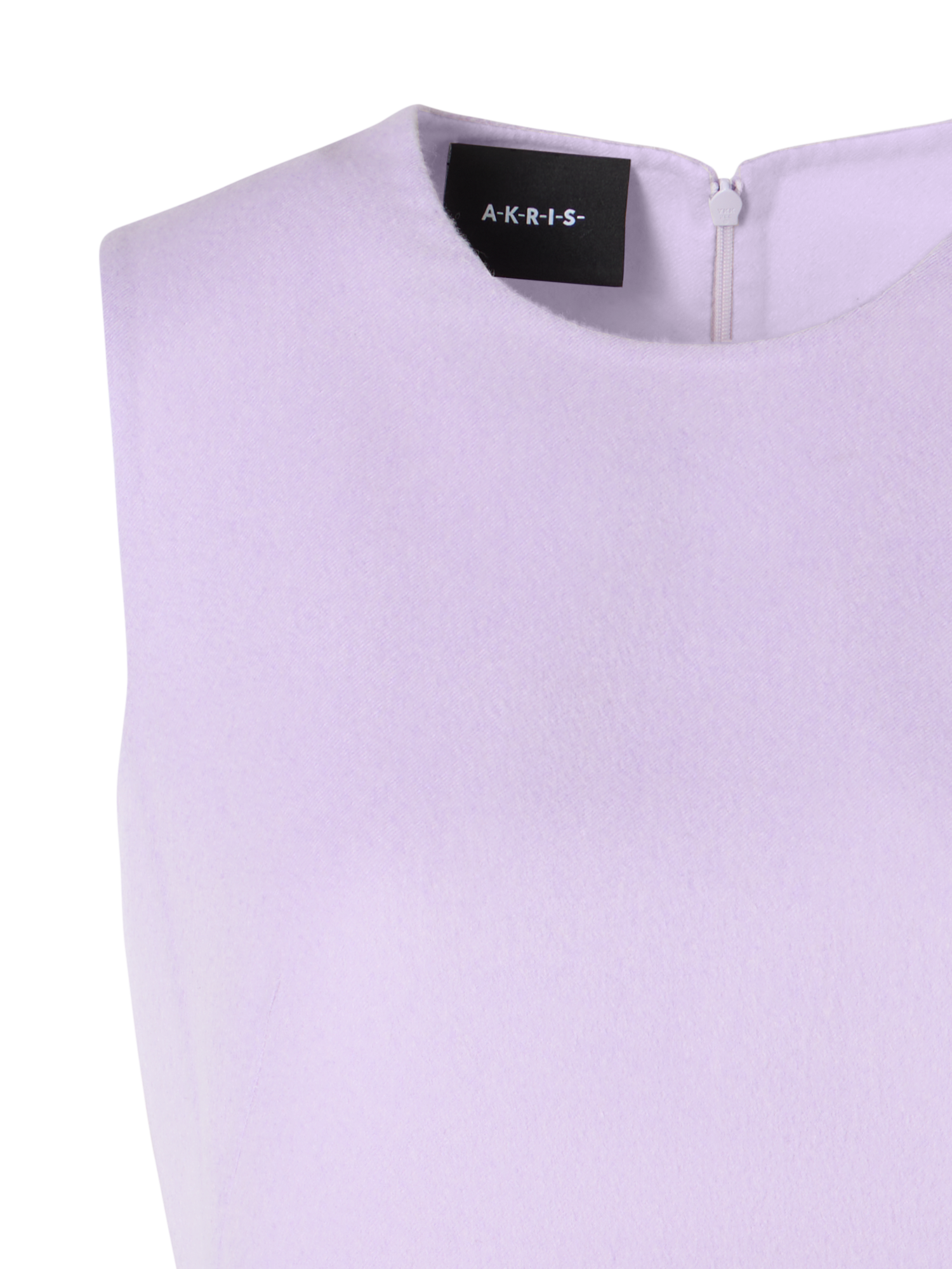 Designer Sleeveless Cashmere-Silk Double-Face Sheath Dress - pastel