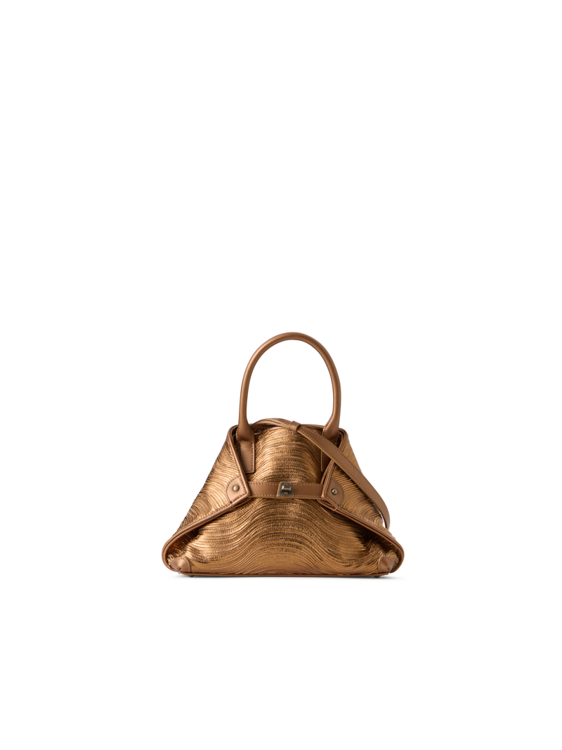 Designer Ai Little Top Handle Tote - gold