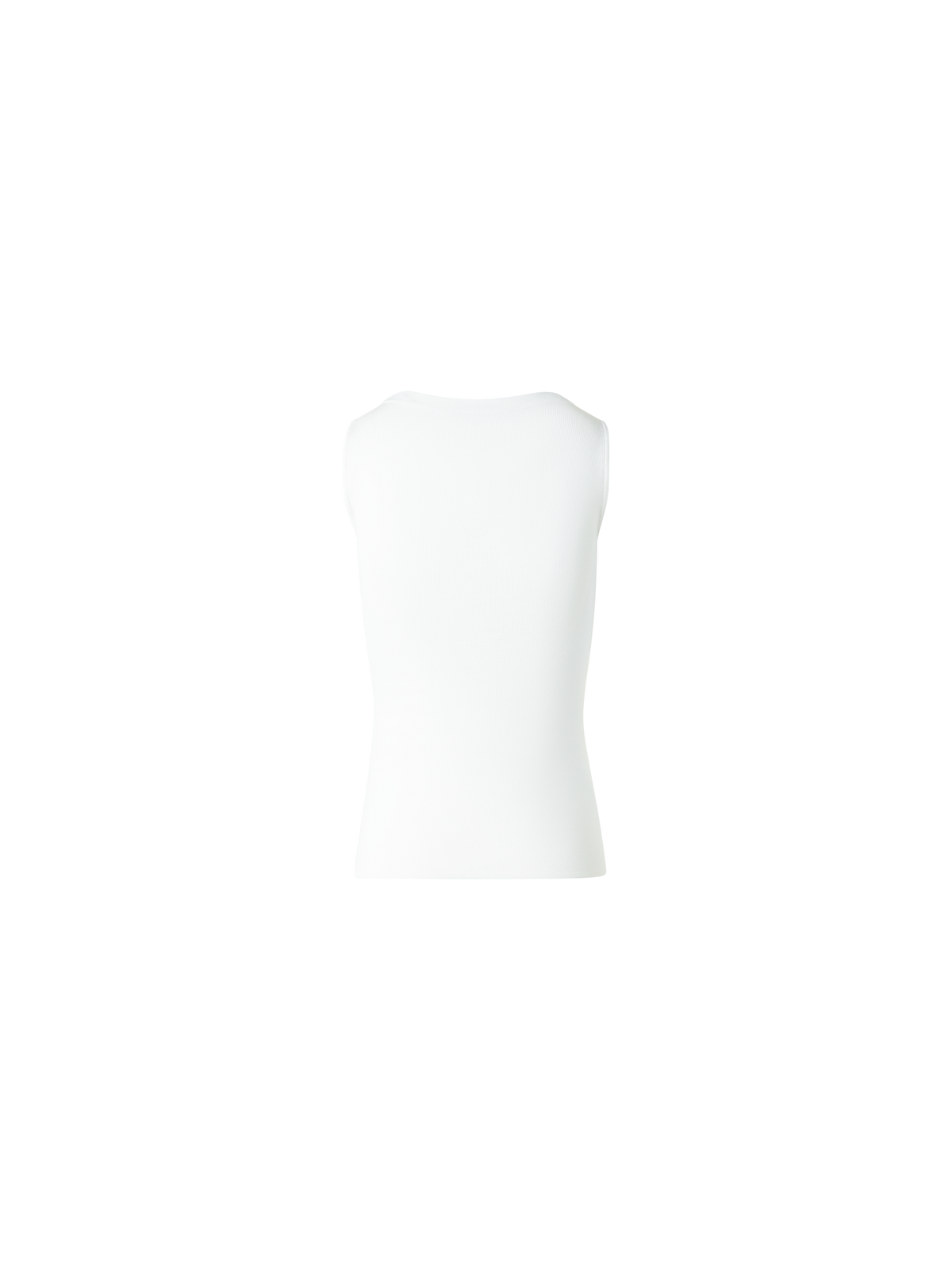 Designer Knit Tank Top in Silk Stretch - neutral - ecru - white