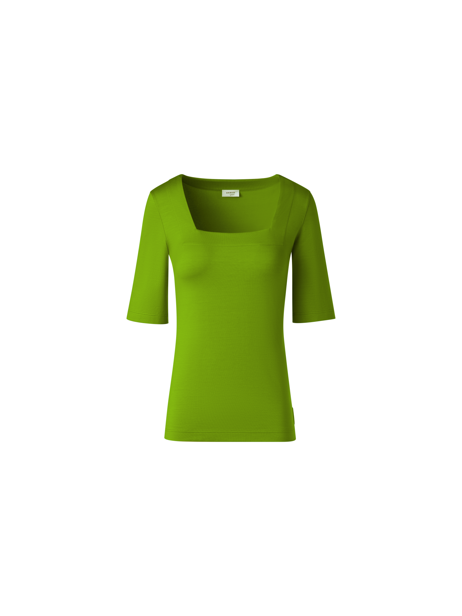 Designer Square Neck T-Shirt in Modal - green