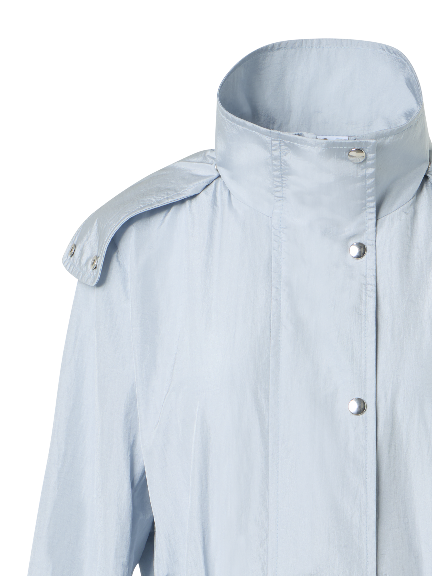 Designer Water-Repellent Lightweight Midi Parka - blue