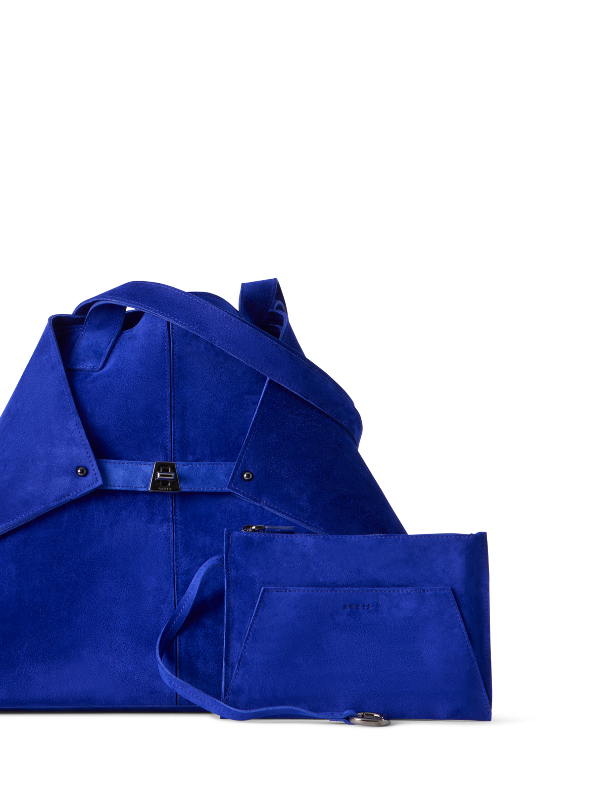 Designer Ai Medium Shoulder Tote Bag - blue