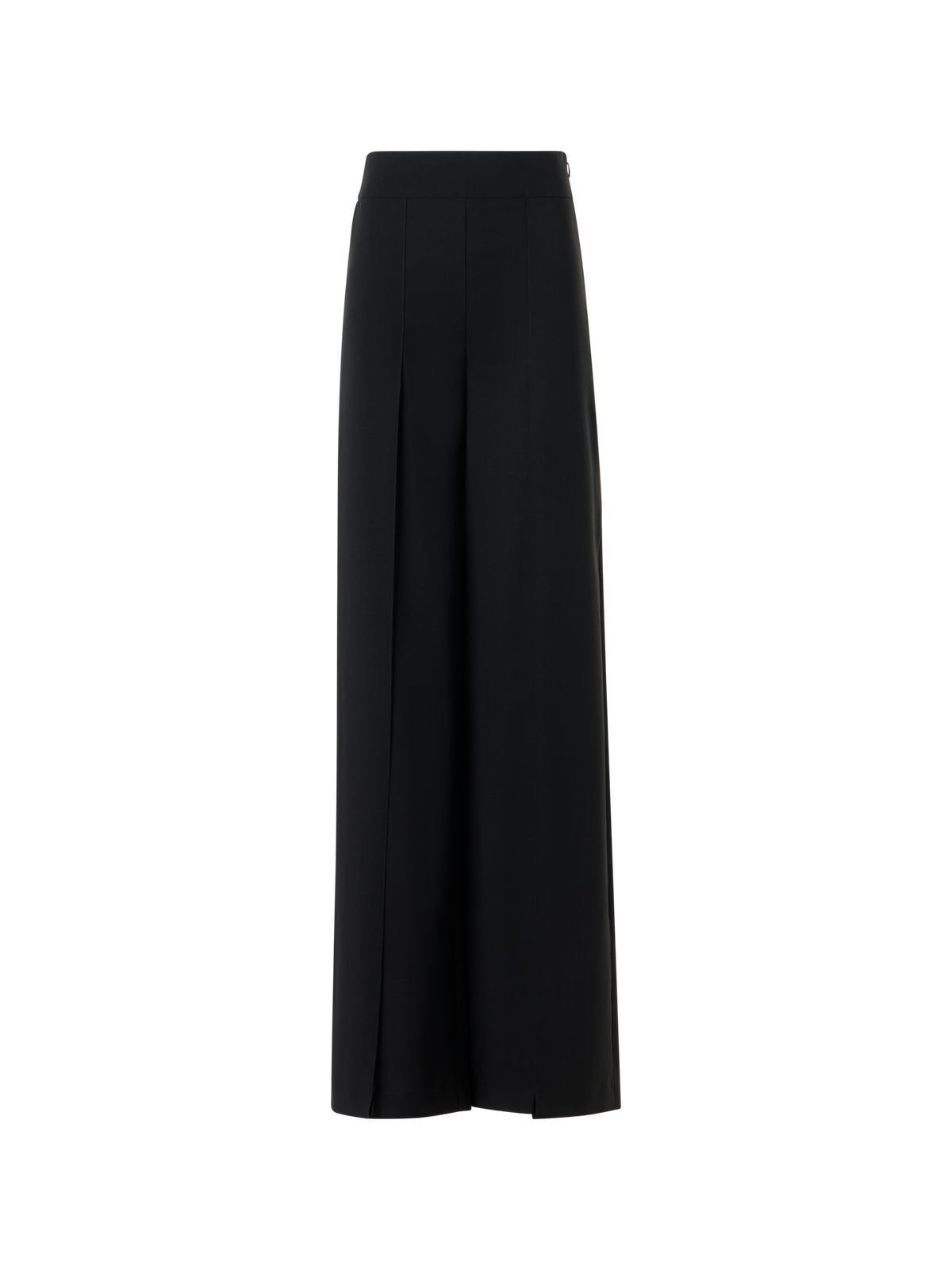 Designer Fellia Fluid Wide Slit Pants - black