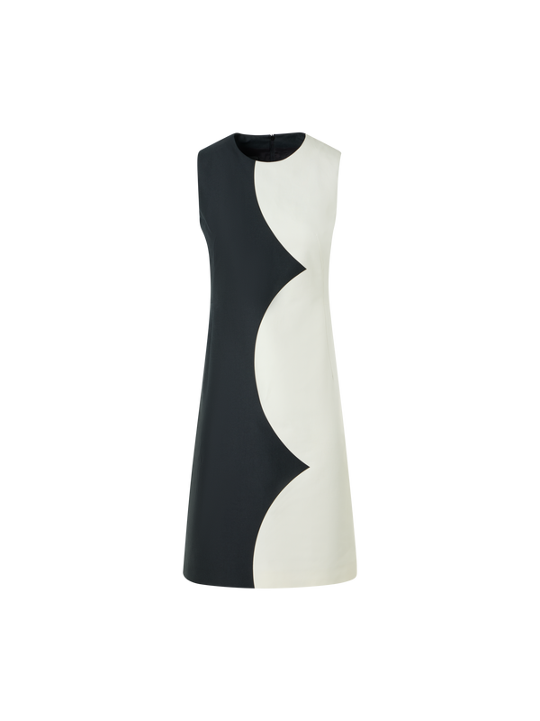 Designer Sheath Dress with Cloud Print - multicolor