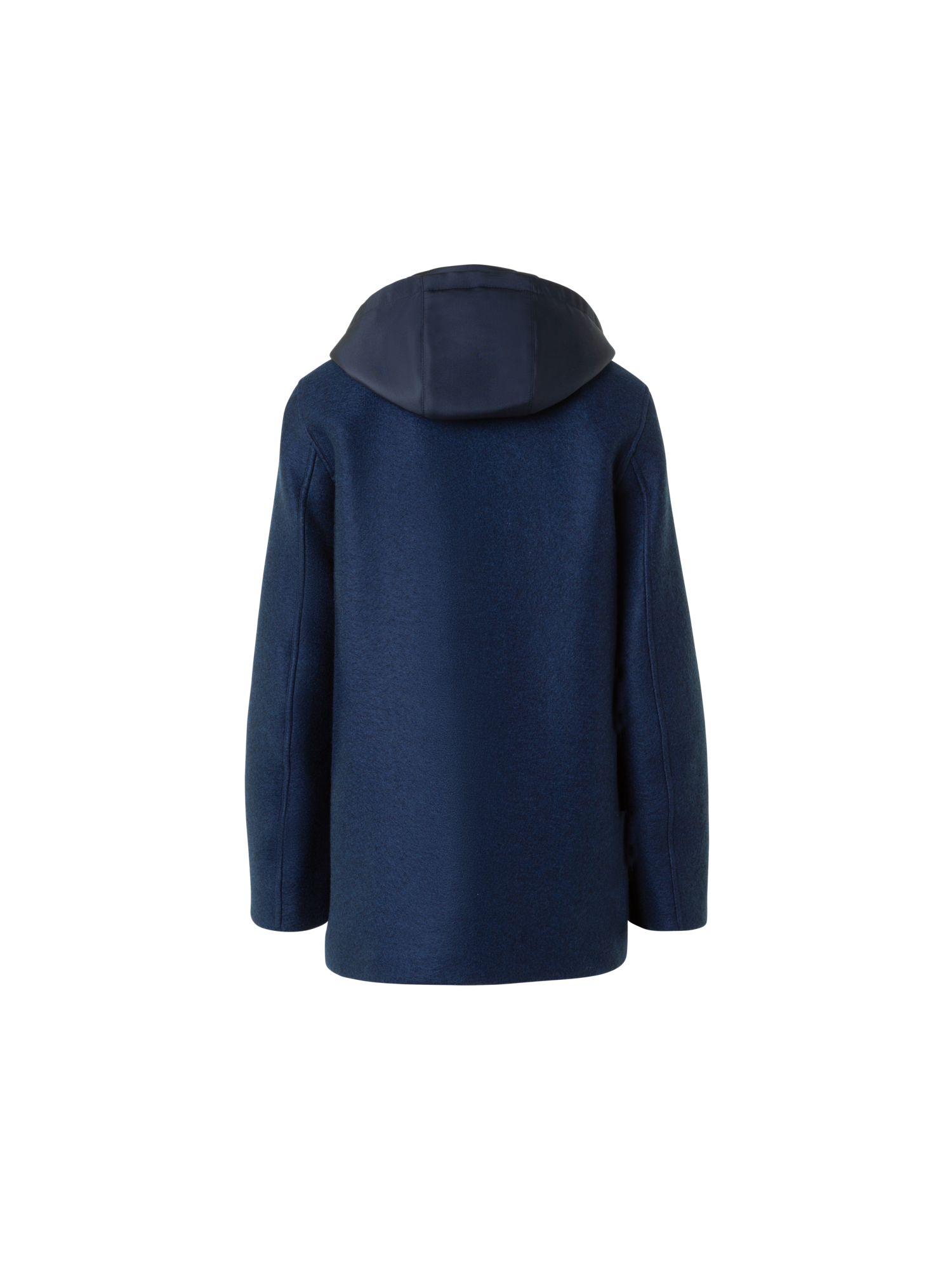 Designer Reversible Cashmere Jacket with Removable Hood - neutral - navy - blue