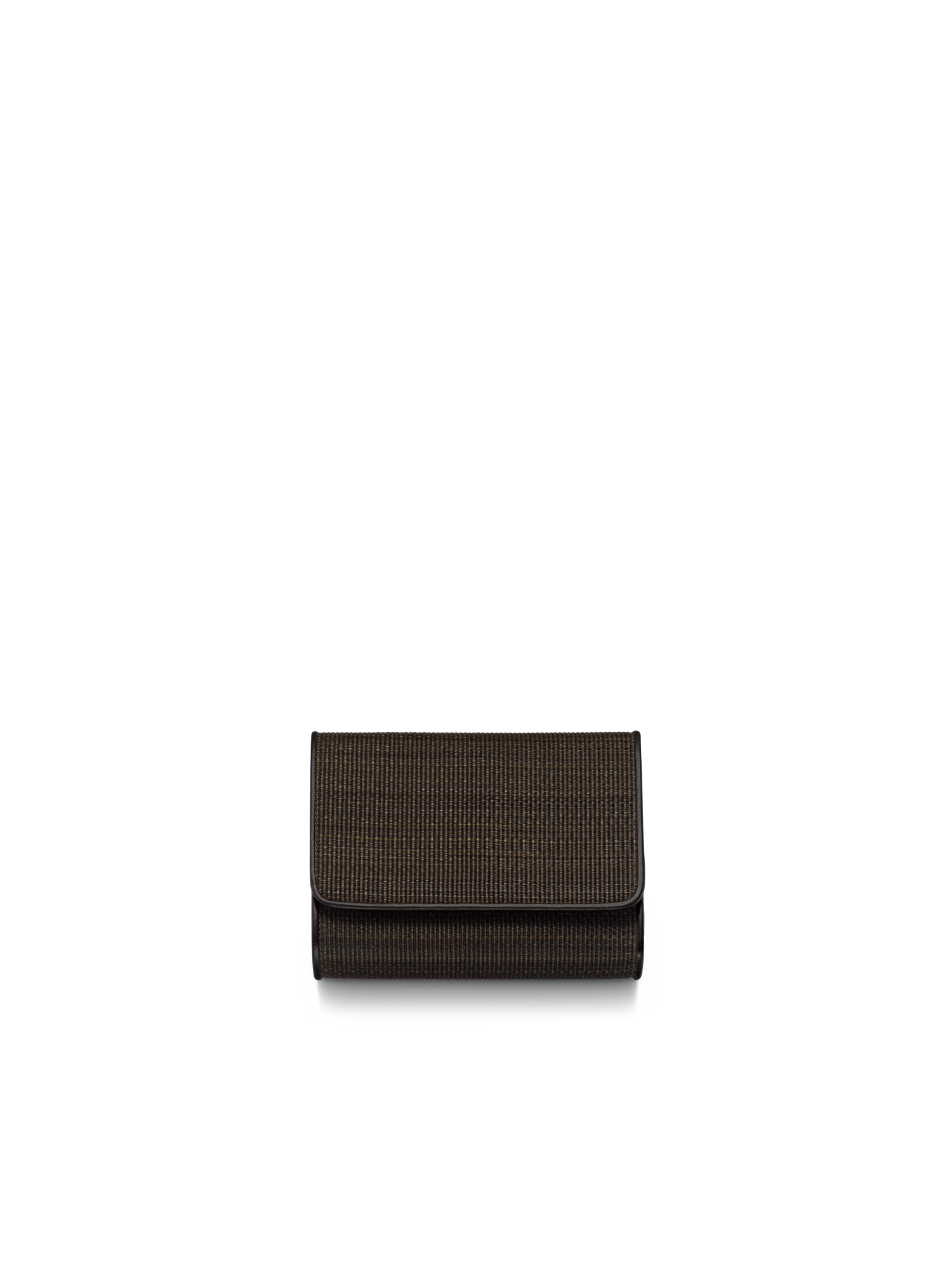 Designer Tri-Fold Wallet in Horsehair Fabric - brown