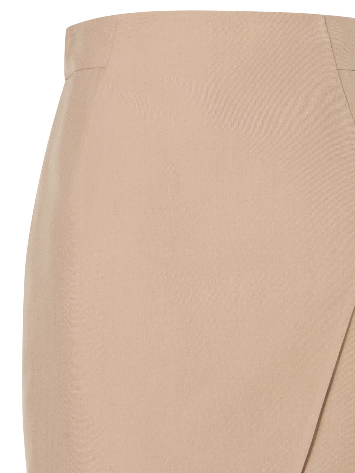 Designer Cotton-Silk Double-Face Pencil Skirt - beige