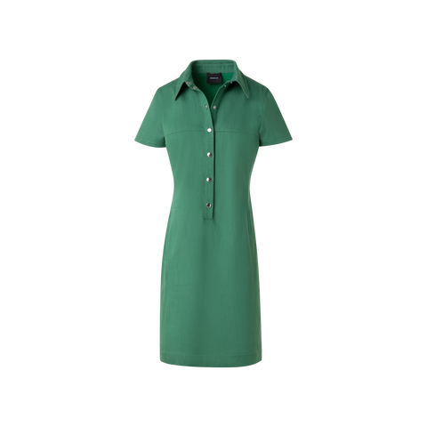 Polo Dress in Cotton Denim Stretch