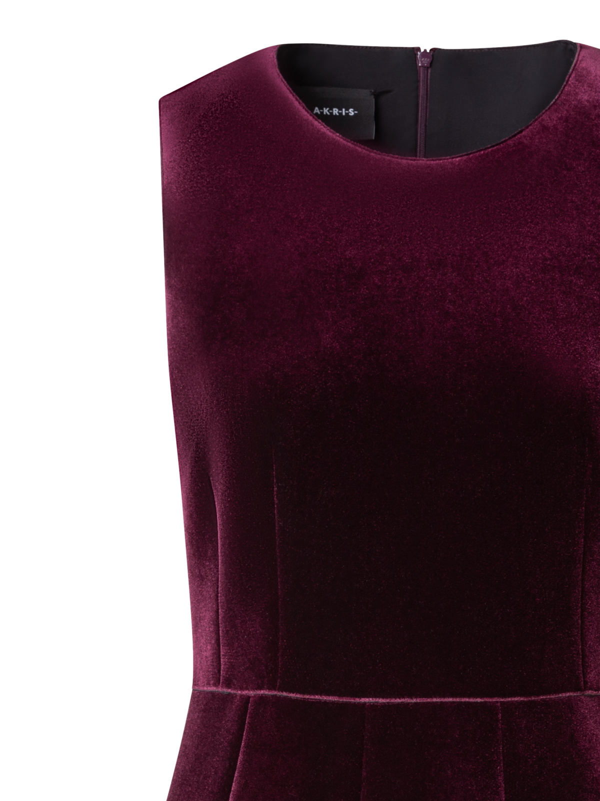 Designer Neoprene Velvet Cocktail Dress in A-Line - pink