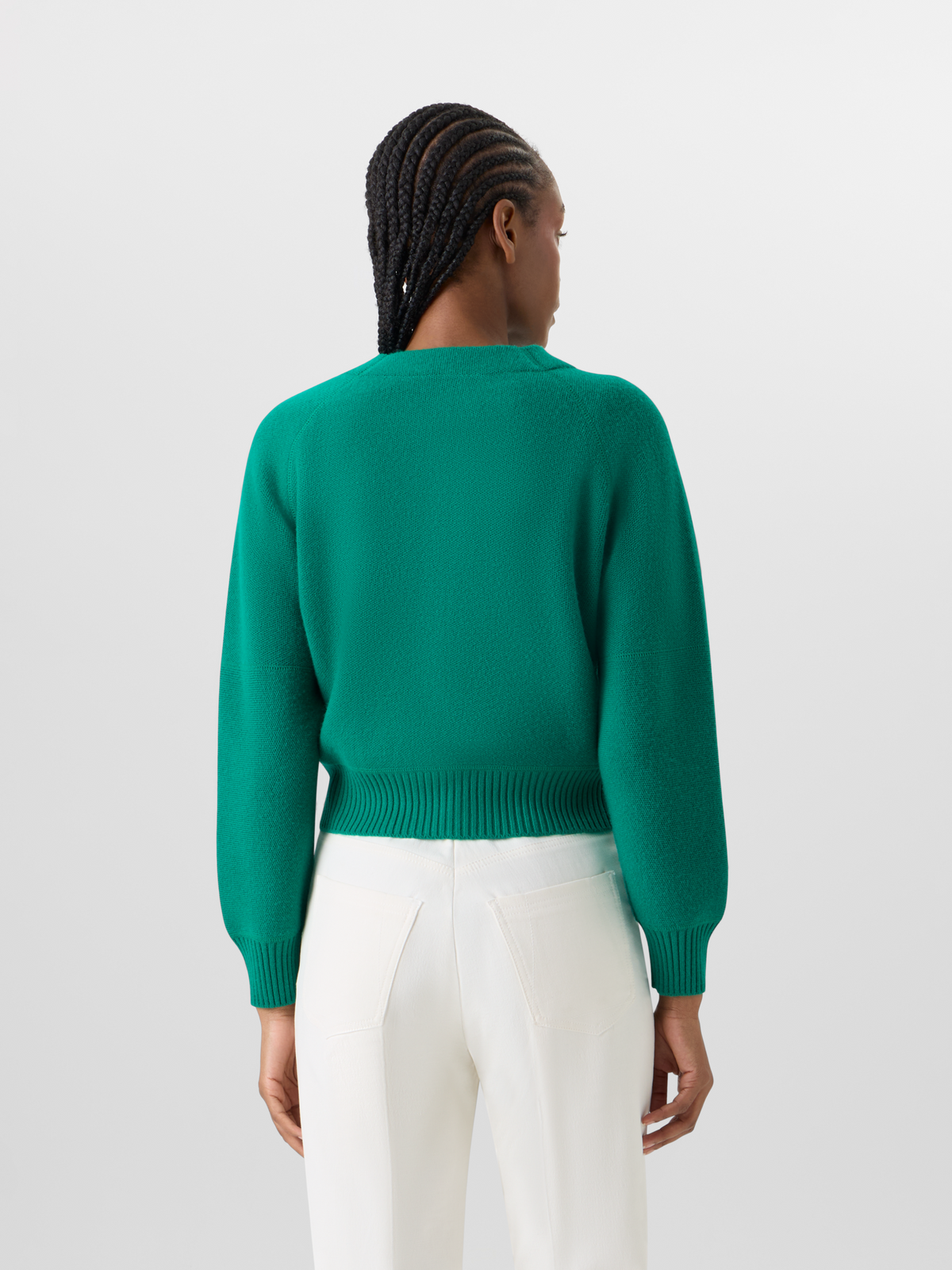 Designer Cashmere-Piqué Knit Cardigan - green #editorial