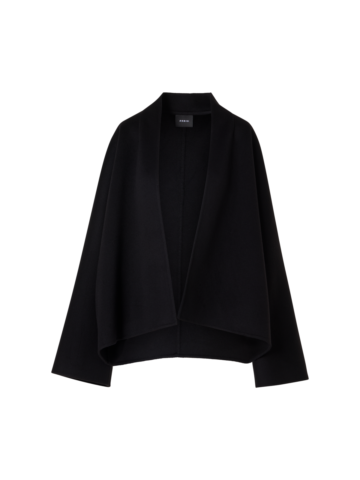 Designer Oversize Cashmere Double-Face Kimono Jacket - black