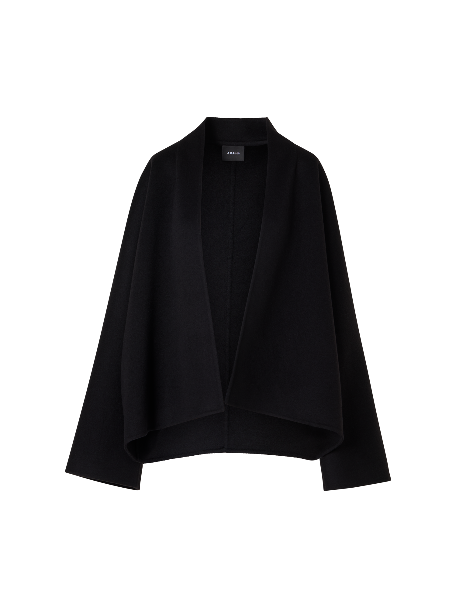Designer Oversize Cashmere Double-Face Kimono Jacket - black