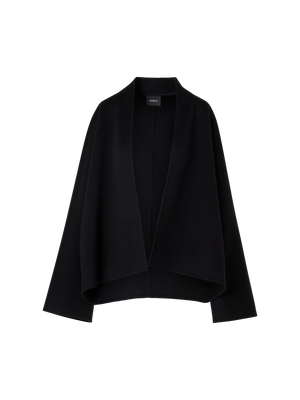 Designer Oversize Cashmere Double-Face Kimono Jacket - black