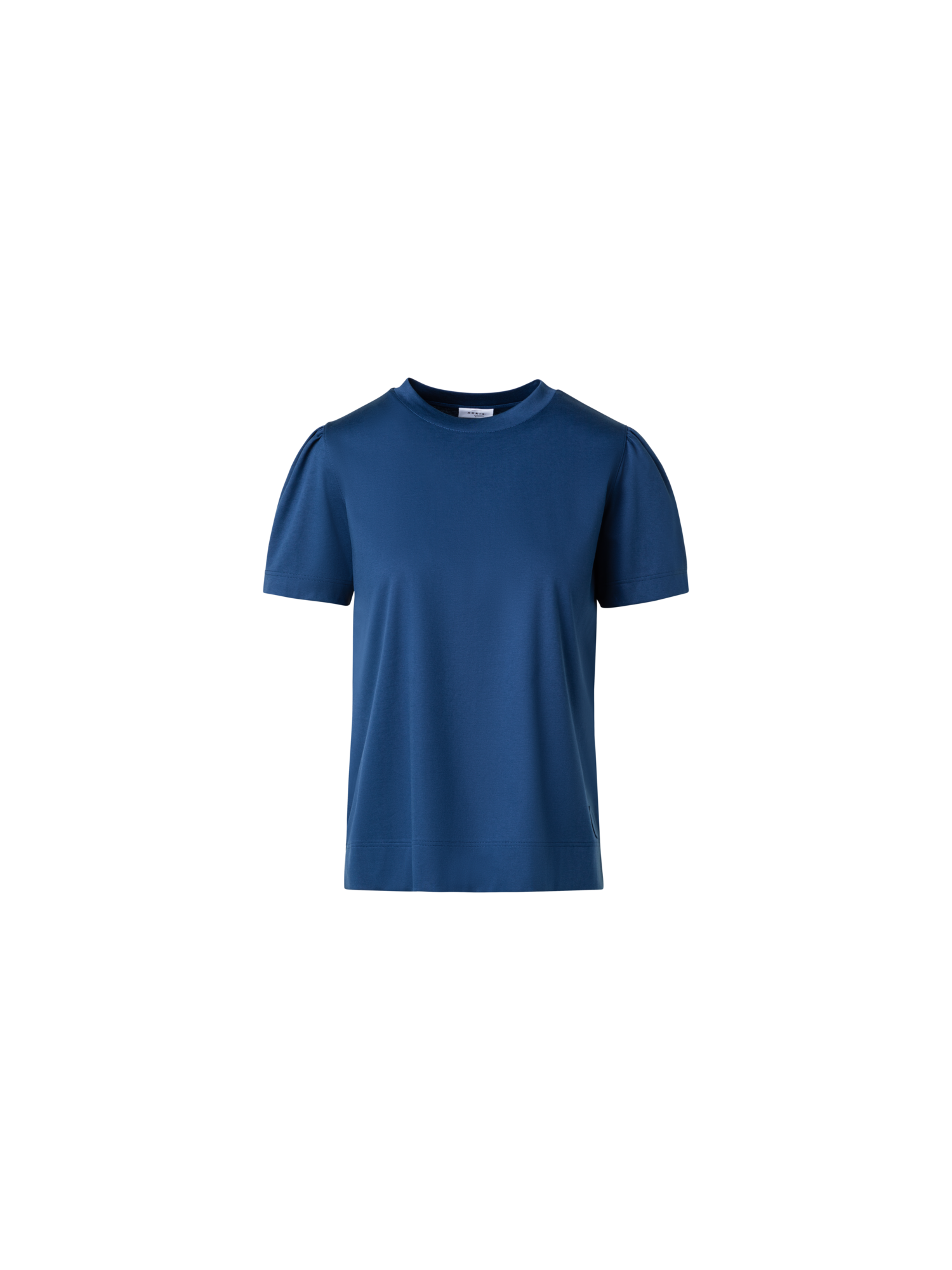 Designer Puff Sleeves T-Shirt in Cotton Jersey - blue