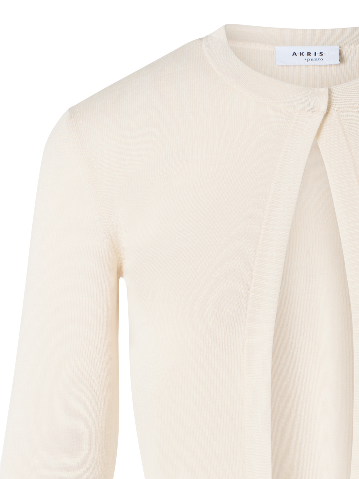 Designer Cropped Cardigan - ecru - white