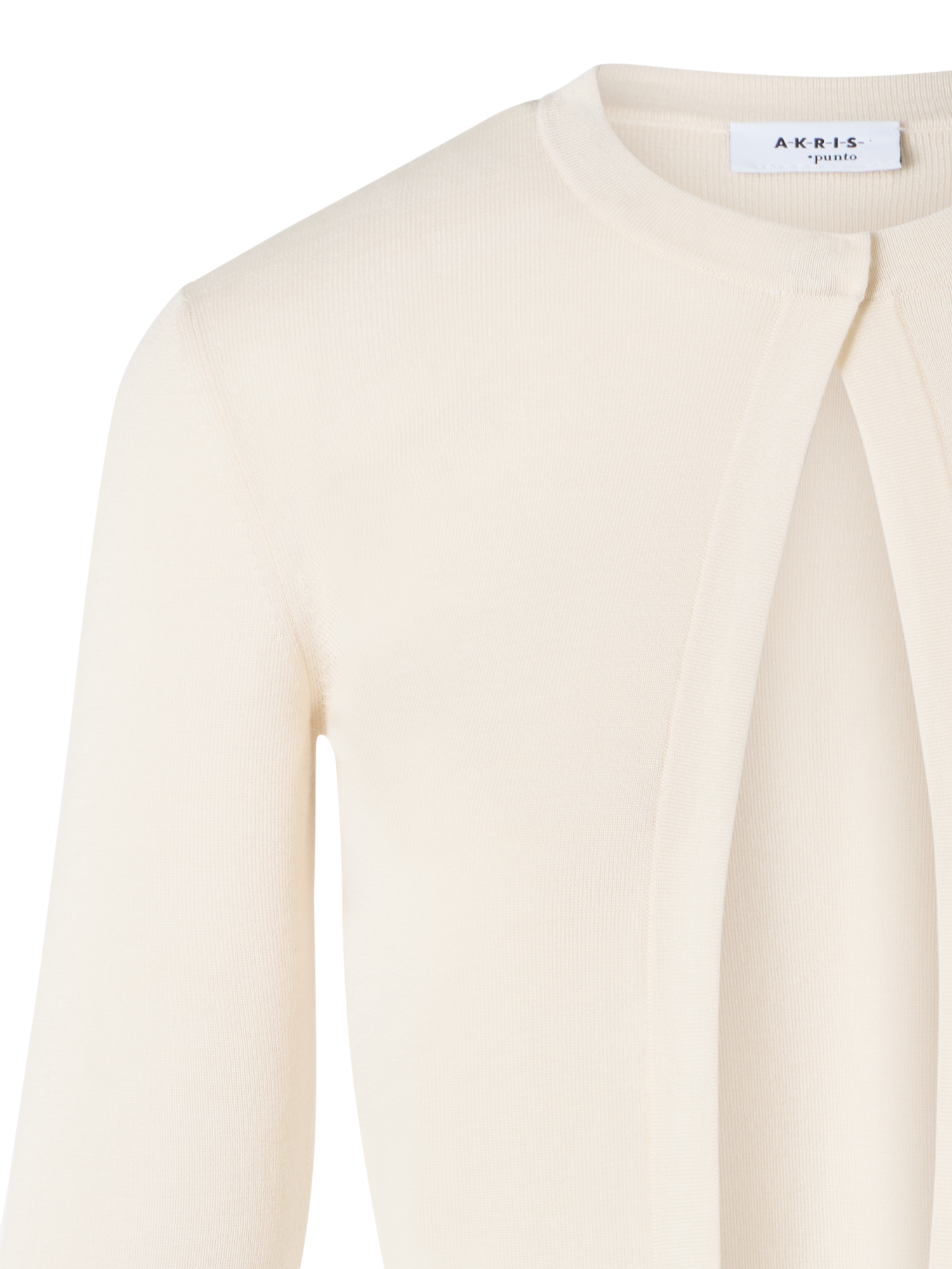 Designer Cropped Cardigan - ecru - white