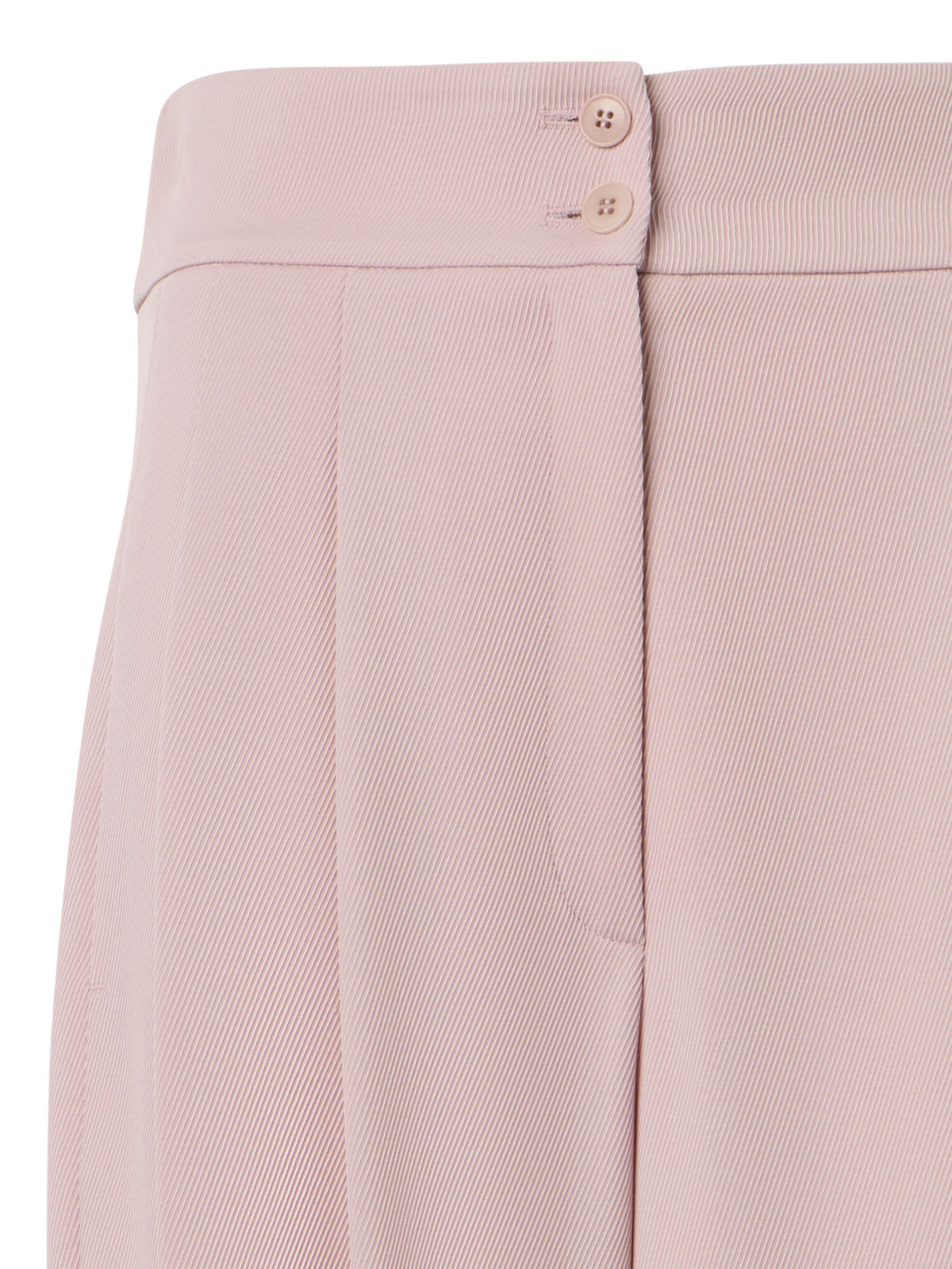 Designer High Waist Pleated Pants in Wool Tricotine