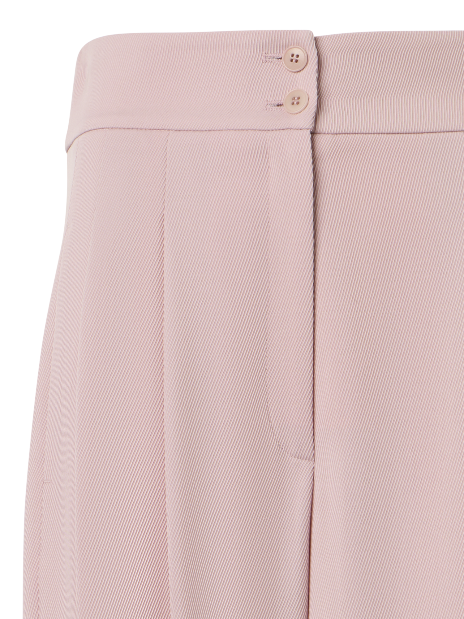Designer High Waist Pleated Pants in Wool Tricotine