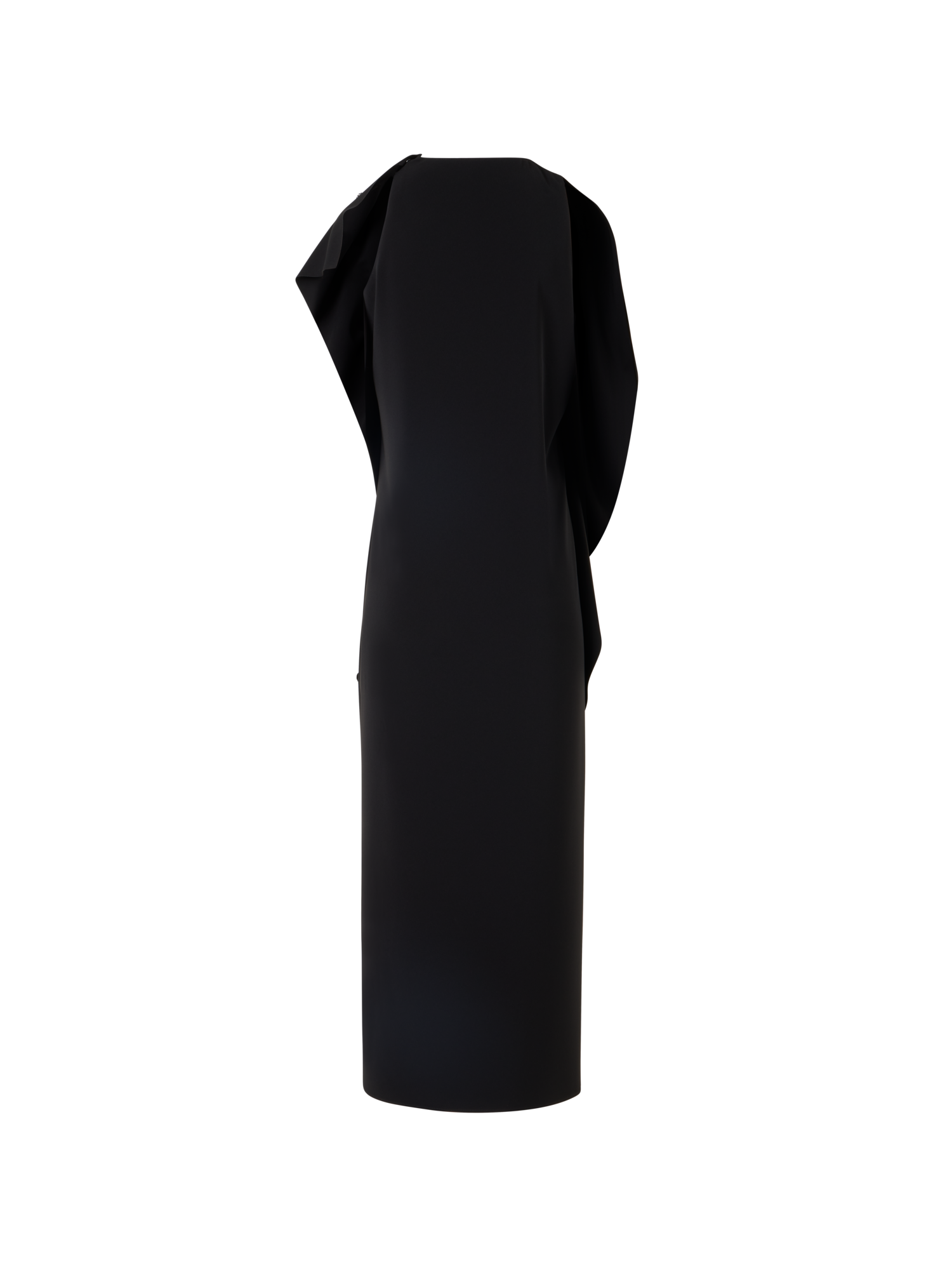 Designer Sleeveless Papercut Flower Midi Dress - black