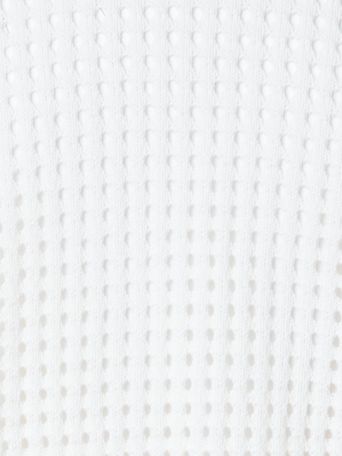 Designer Cropped Cardigan in Chunky Cotton Mesh - neutral - ecru - white