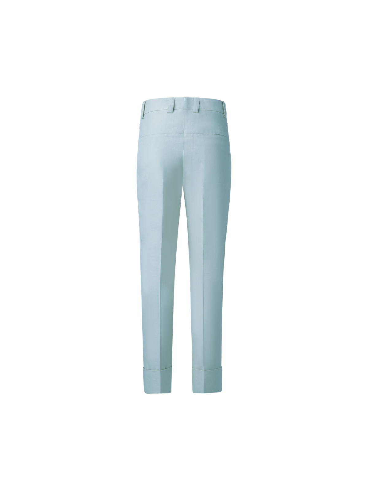 Designer Cropped Tapered Cotton Silk Double-Face Pants - yellow - pastel - blue