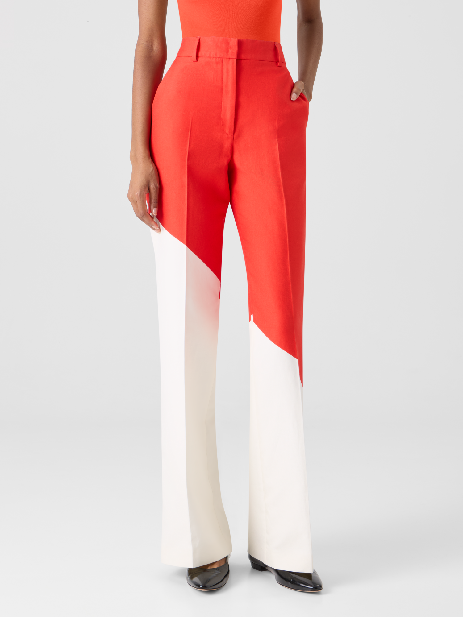 Designer Florine Straight Wide Pants with Polygon Print - multicolor