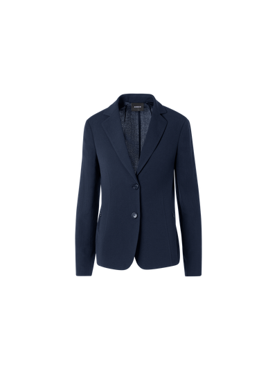 Designer Lavino Jacket in Structured Cotton-Silk Double-Face - blue