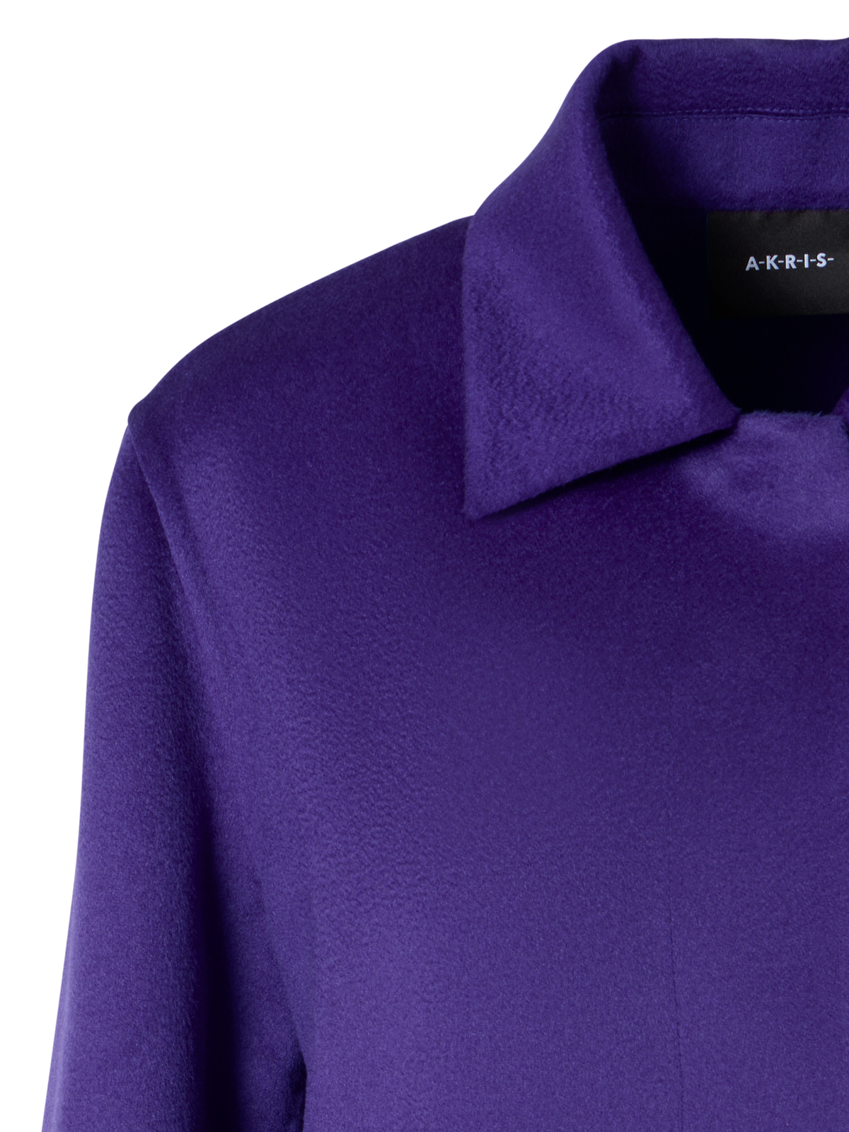 Designer Laars Long Jacket in Cashmere Double-Face - purple