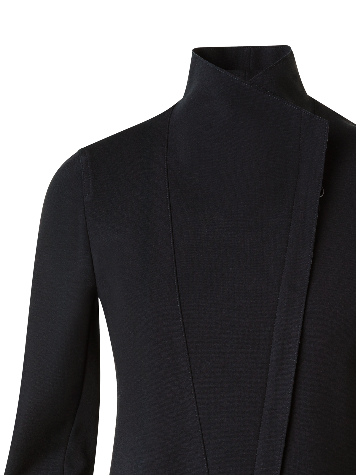 Designer Long Jersey Blazer Jacket - black