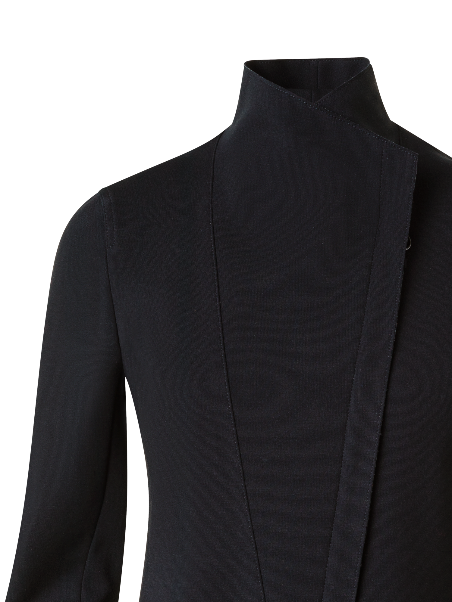 Designer Long Jersey Blazer Jacket - black