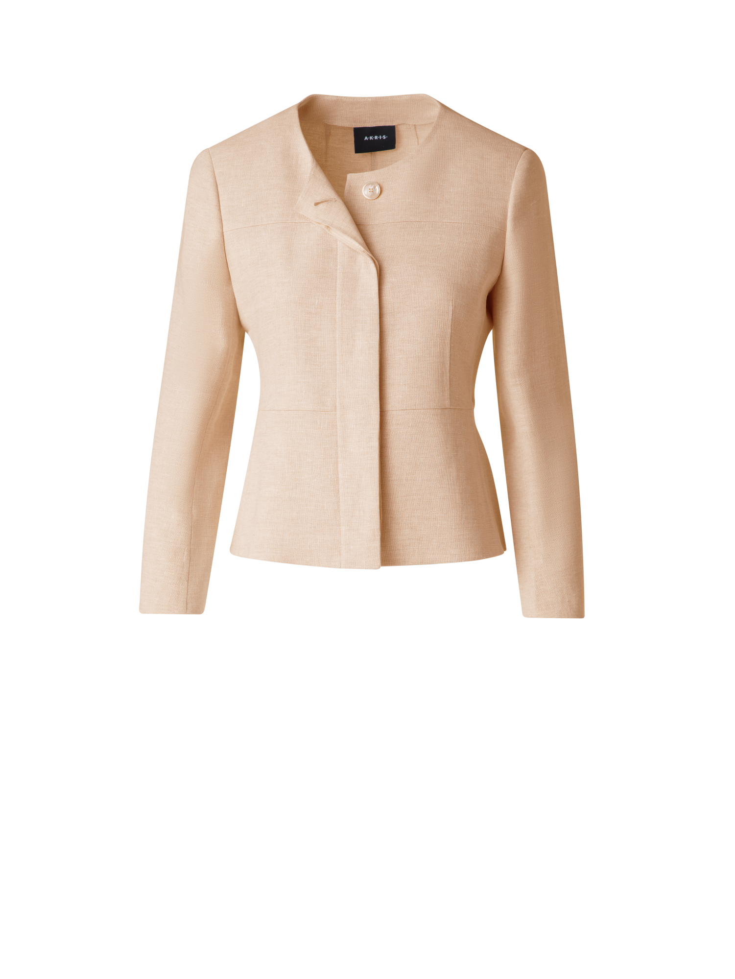Designer Fitted Jacket in Linen Double-Face - pastel - pink
