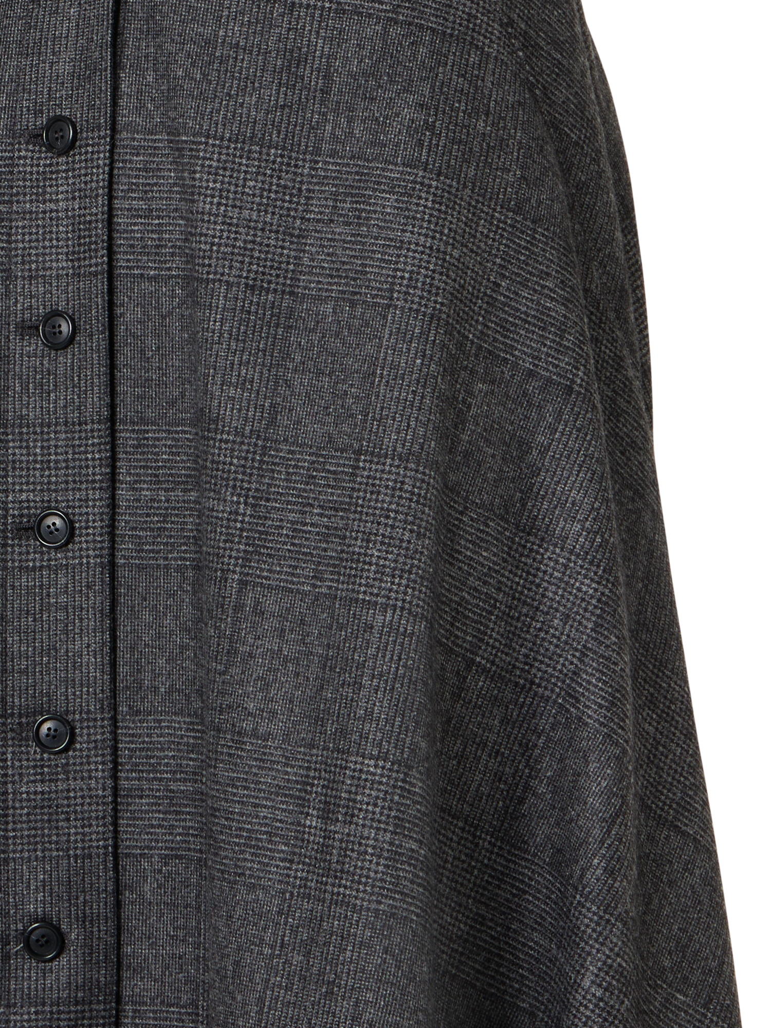 Designer Flared Midi Dress with Lapel Collar - grey - black