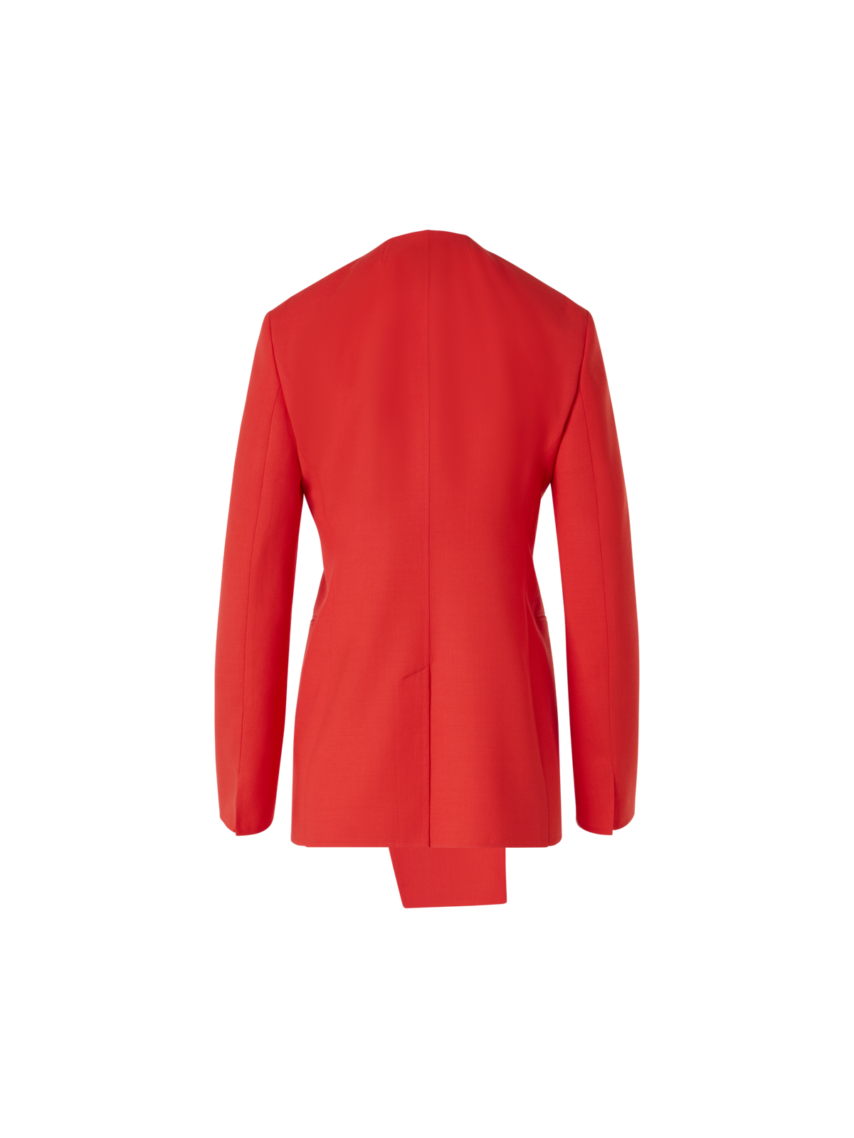 Designer Hemil Fitted Jacket with Polygon Patchwork - red