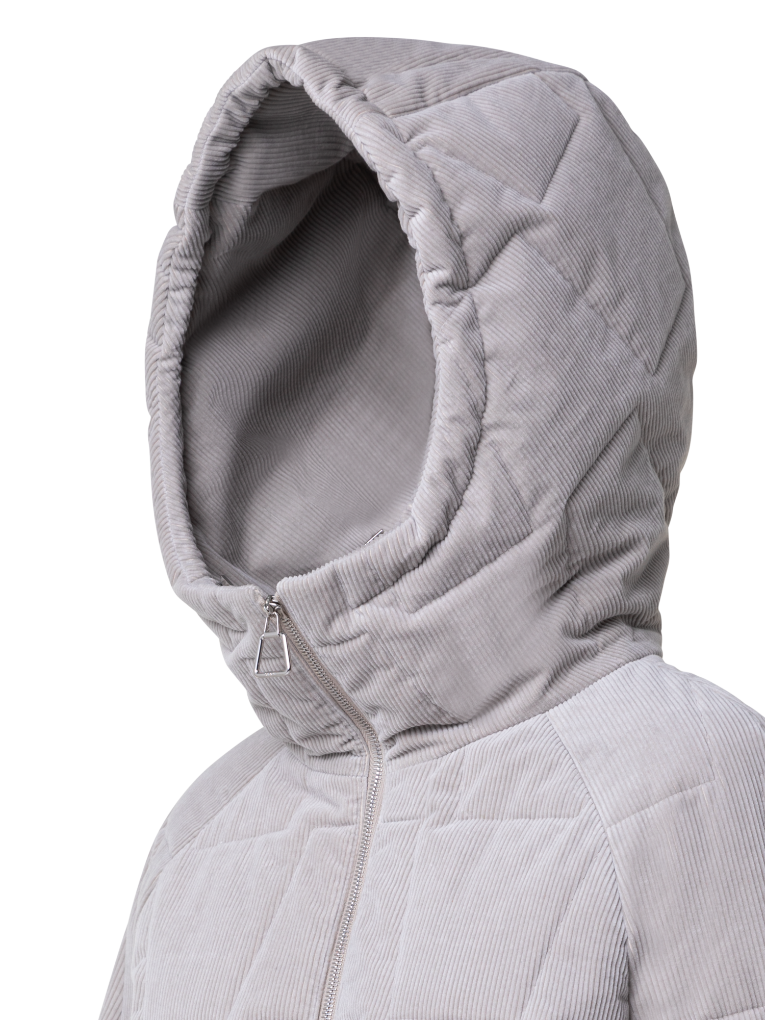 Designer Quilted Cotton Cashmere Cord Trapezoid Jacket
