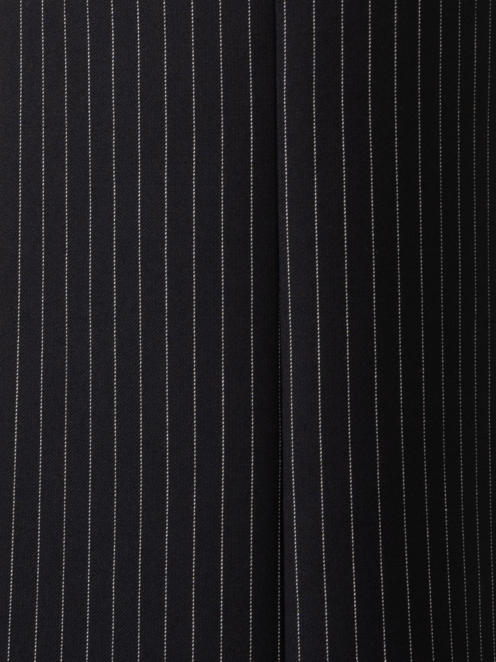 Designer Wide Wool Double-Face Pants with Pinstripes - grey