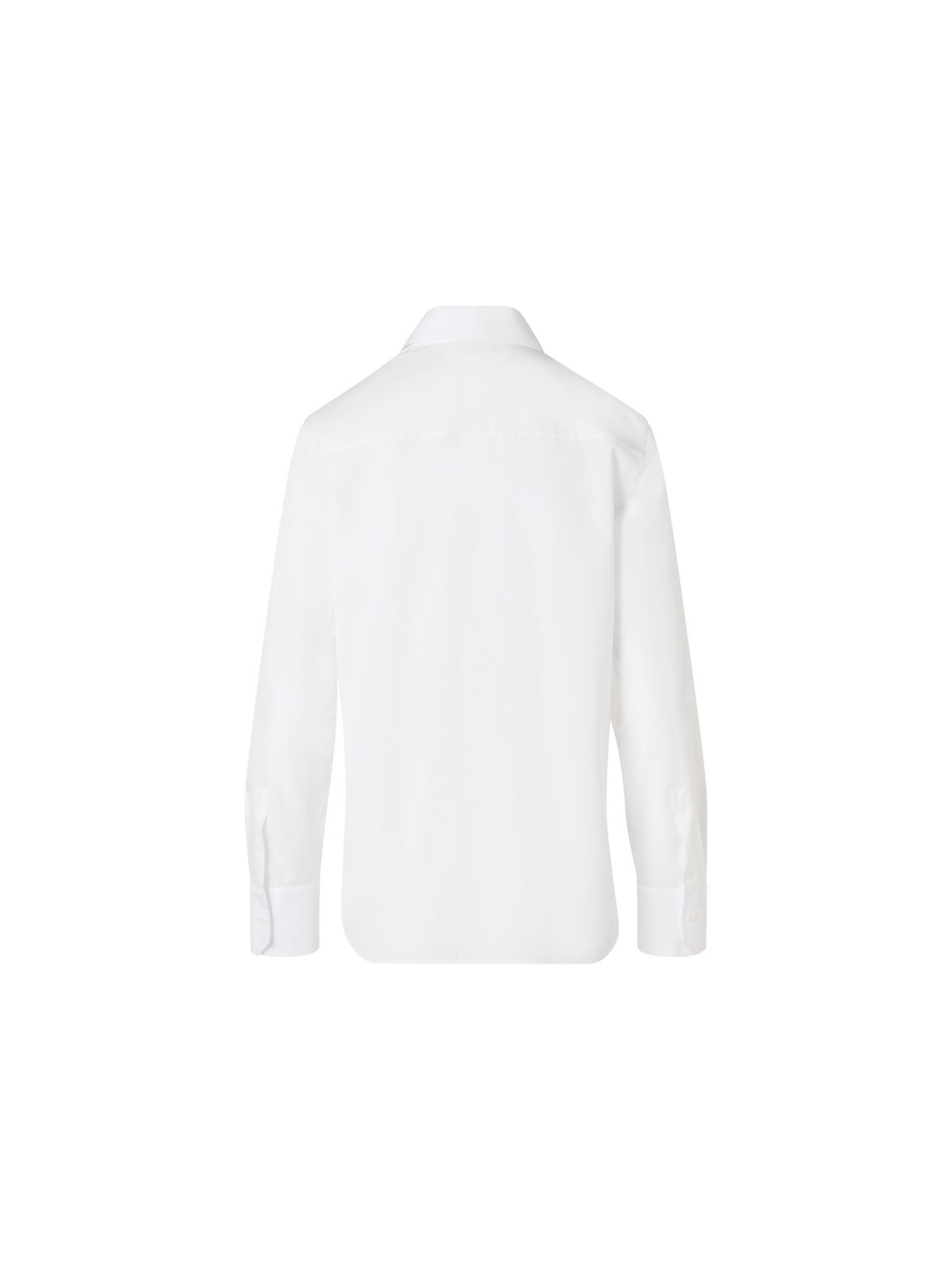 Designer Long-Sleeve Cotton Poplin Blouse - ecru