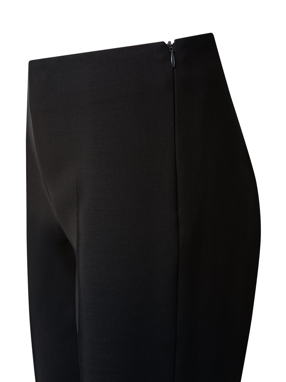 Designer Slim Wool Double-Face Pants - neutral - black