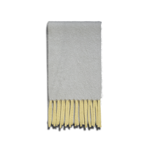 Bi-Color Cloud Cashmere Scarf with Fringes