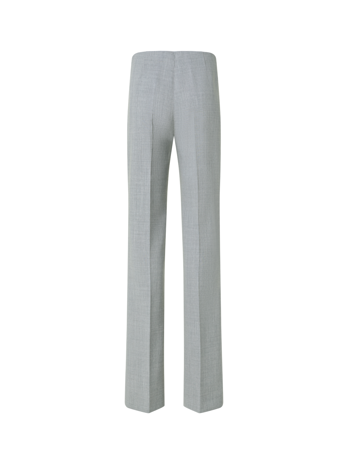 Designer Straight Wool Double-Face Pants - grey