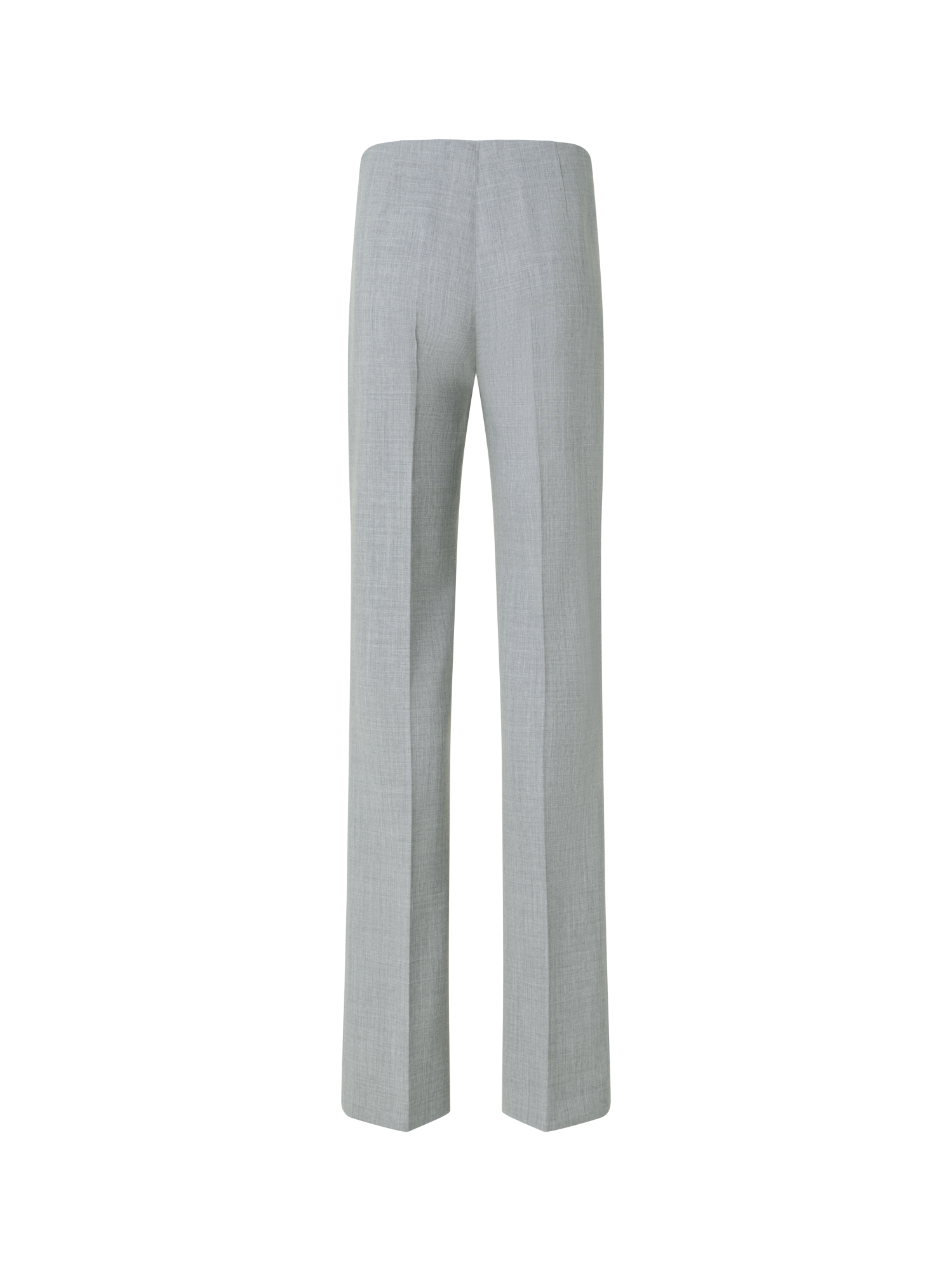 Designer Straight Wool Double-Face Pants - grey