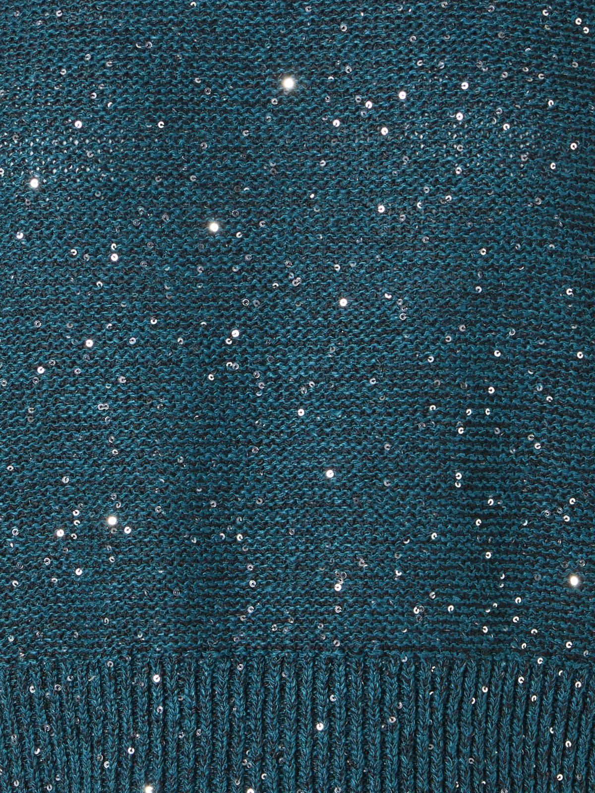 Designer Sequined Sleeveless Linen Cotton Knit Top - green