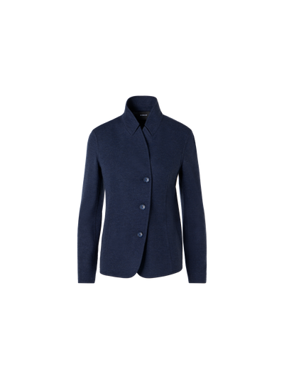 Designer Lima Short Jacket in Cashmere-Jersey - blue