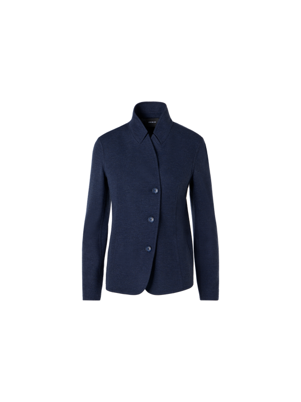 Designer Lima Short Jacket in Cashmere-Jersey - blue