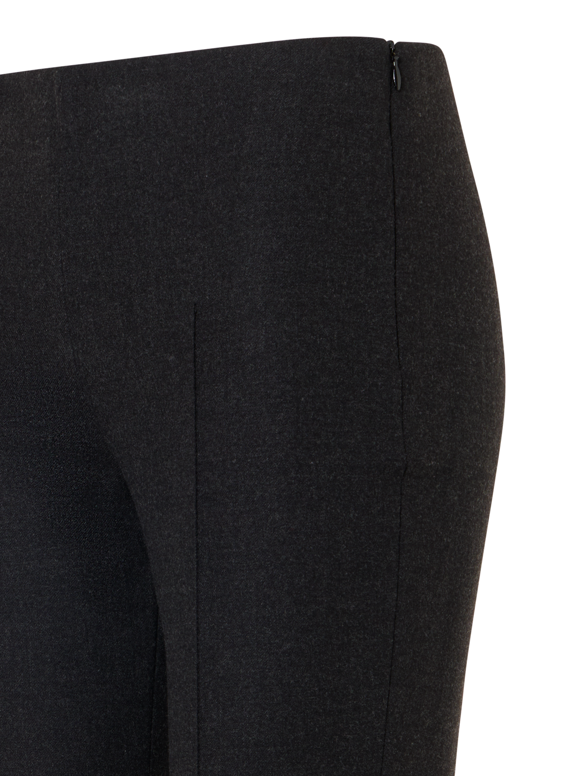 Designer Slim Leg Wool Flannel Pants - grey