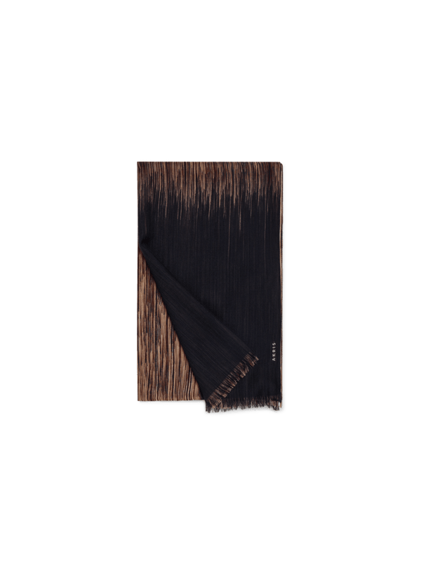 Designer Cashmere Scarf in Oro Lienzo Print - black