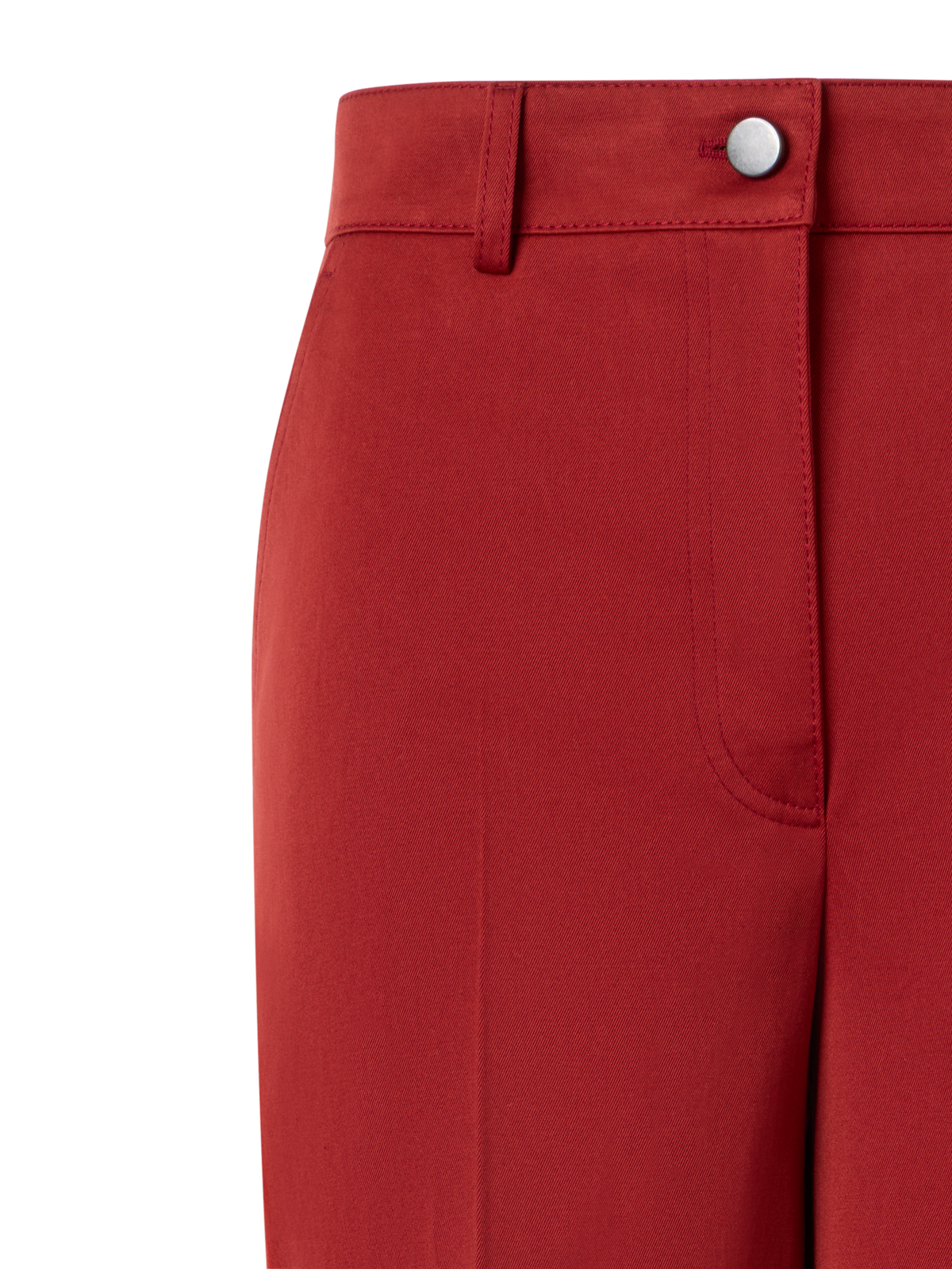 Designer Chiara Wide-Leg Pants in Cotton Gabardine - red