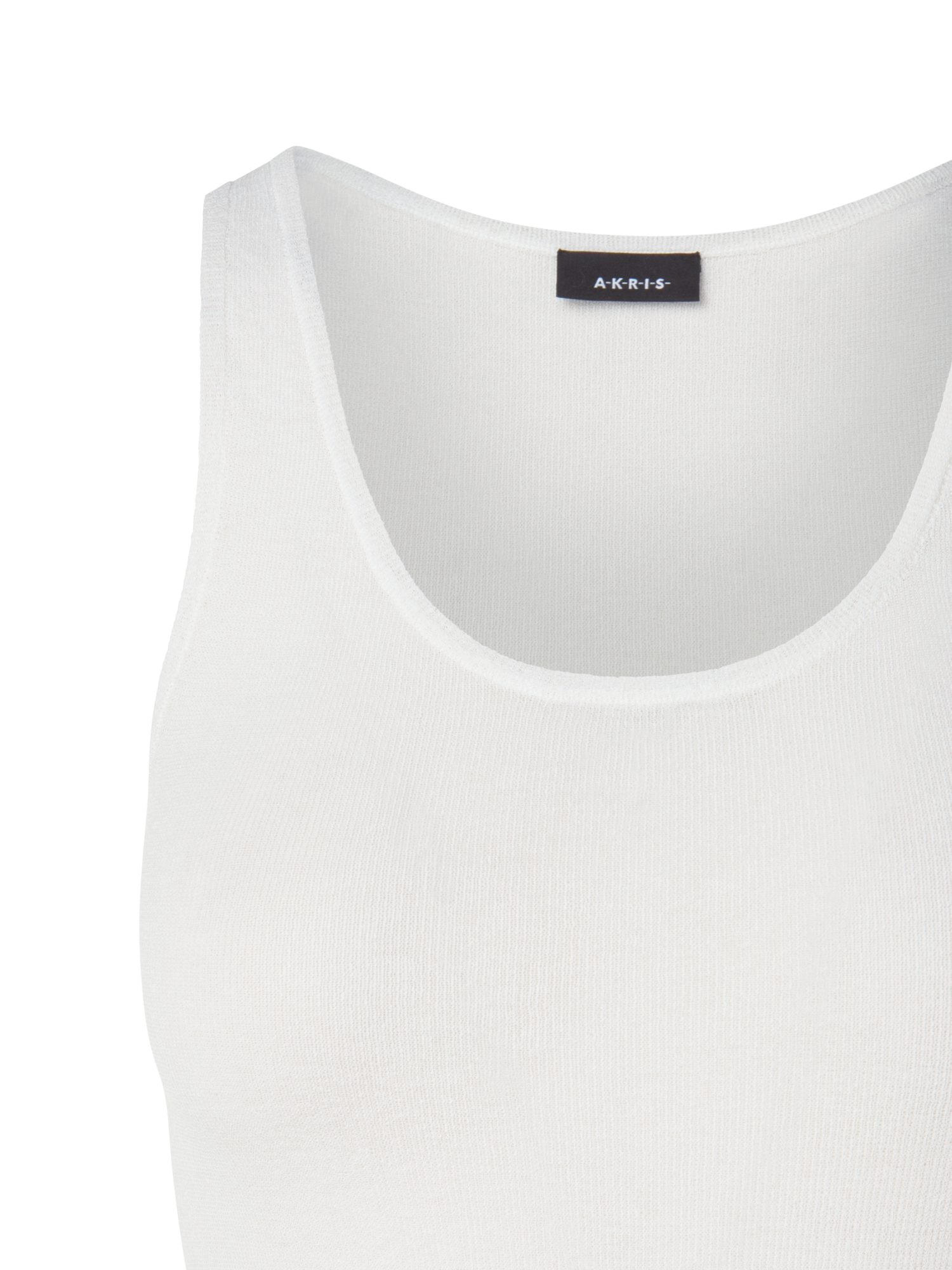 Designer Two in One Semi-Transparent Layered Knit Top with Scoop Neck